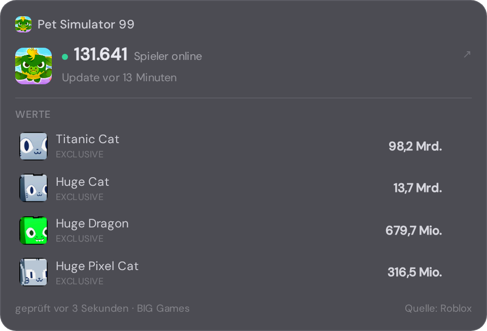 PS99 game card of the Roblox start page in NX1