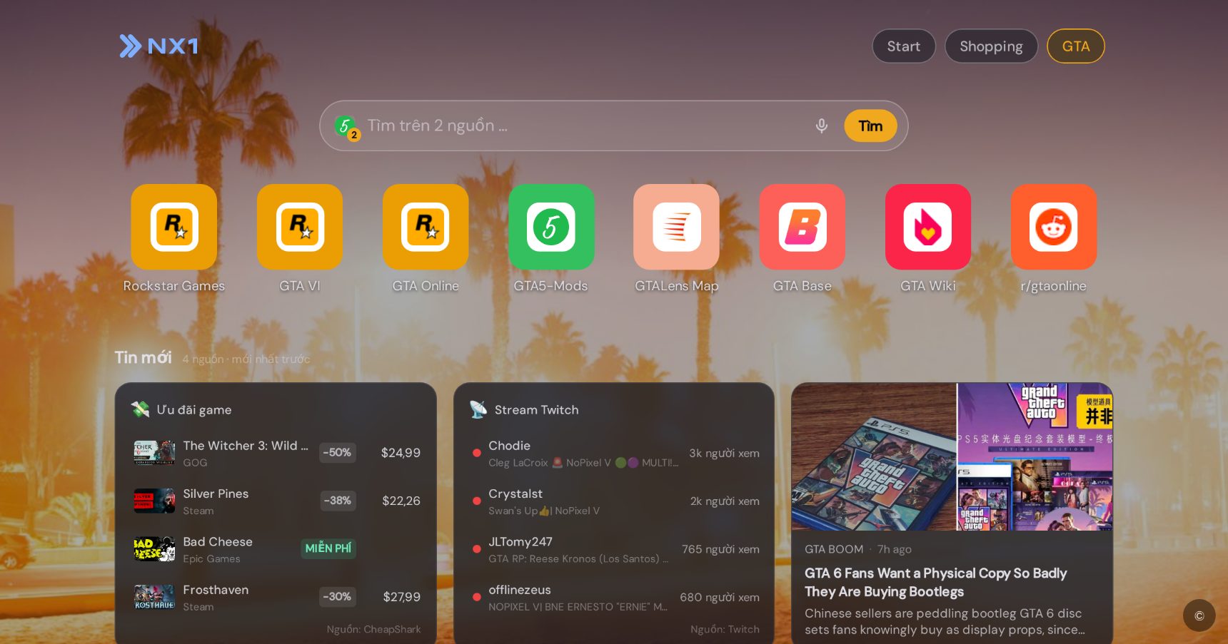 GTA — xem trước