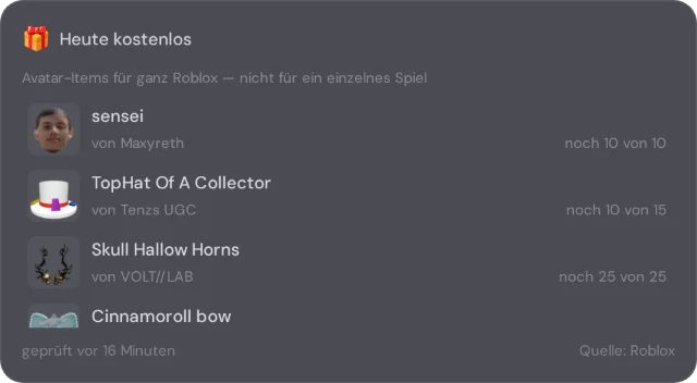 Heute kostenlos — das Widget in NX1