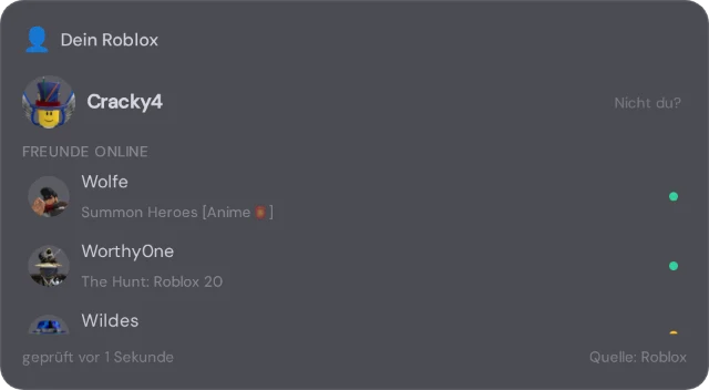 Dein Roblox — das Widget in NX1